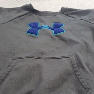 Under Armour Black Sweatshirt with Blue and Teal Logo